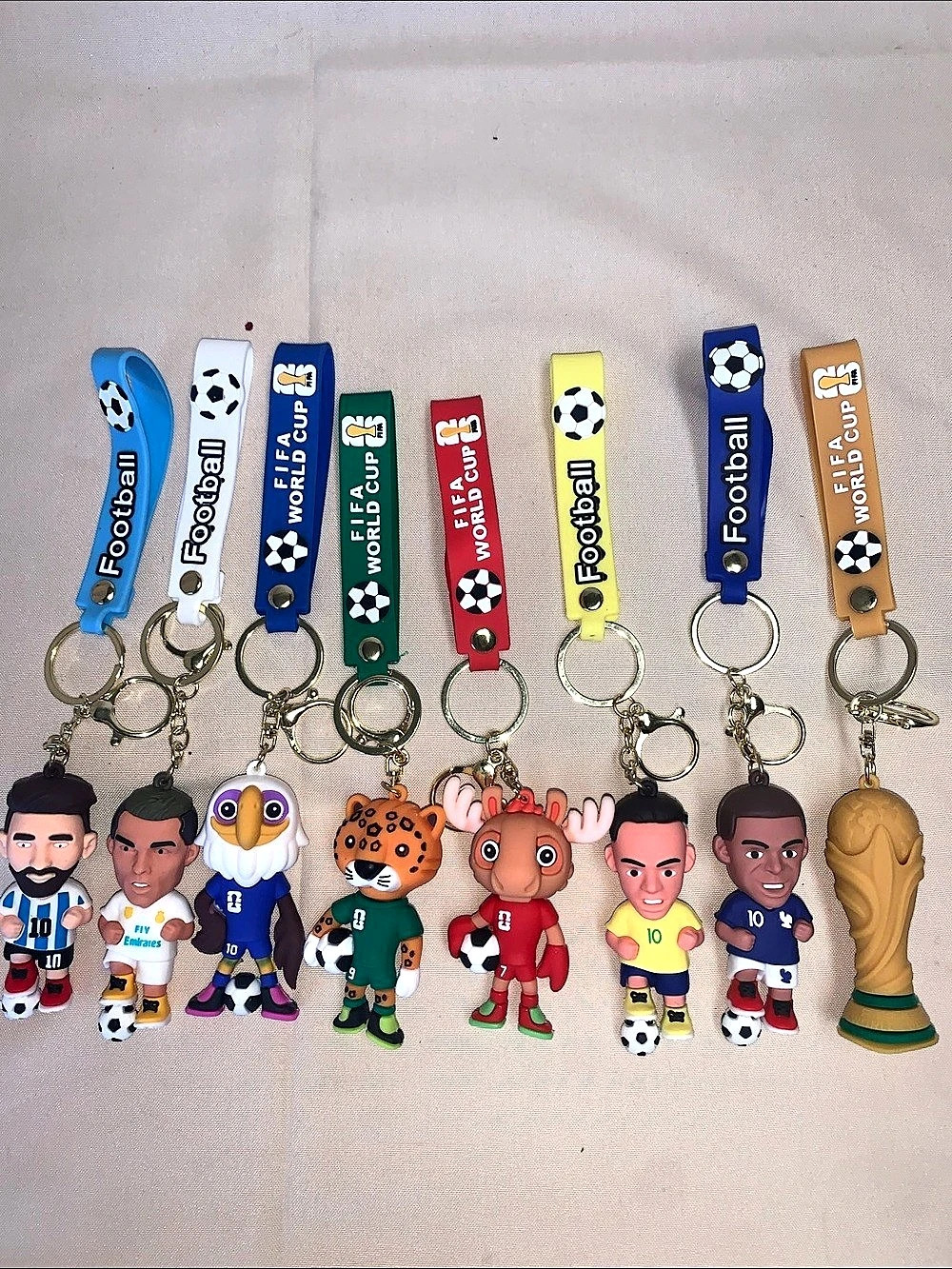 FIFA World Cup 2026 Mascot and Player Figurine Keychain Set Keychain Set